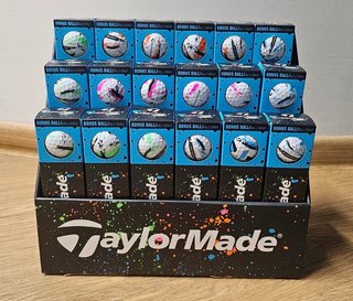 TaylorMade SpeedSoft Ink golfbollar, mix färger (blå, grön, orange, rosa)