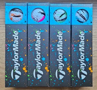 TaylorMade SpeedSoft Ink golfbollar, mix färger (blå, grön, orange, rosa)