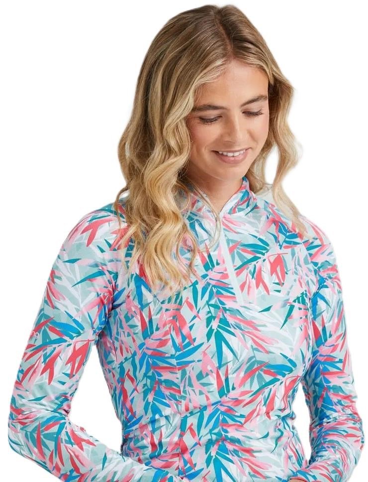 PING Arwen Printed Longsleeve dampolotröja, tropic retreat
