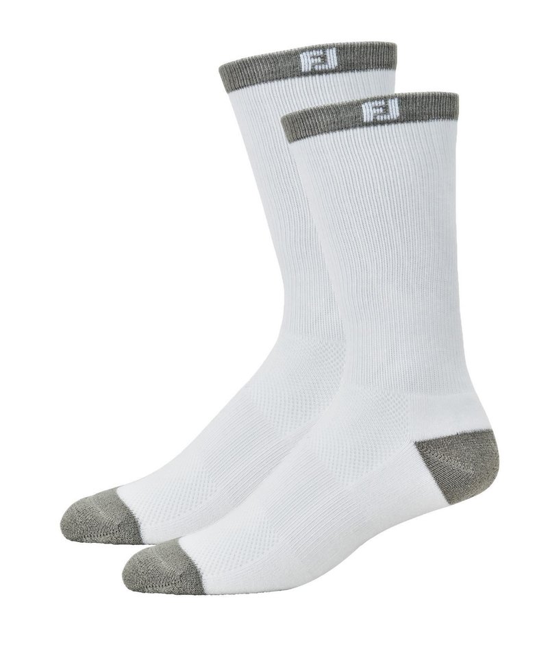 FootJoy ProDry Crew Junior strumpor, vita
