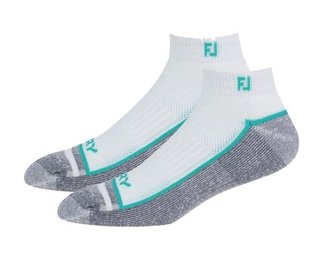 FootJoy ProDry Sport herr strumpor, vit/sea glass/kol