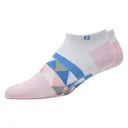 FootJoy ProDry Lightweight Low-Cut Fashion damstrumpor, vit/ljusrosa/blå