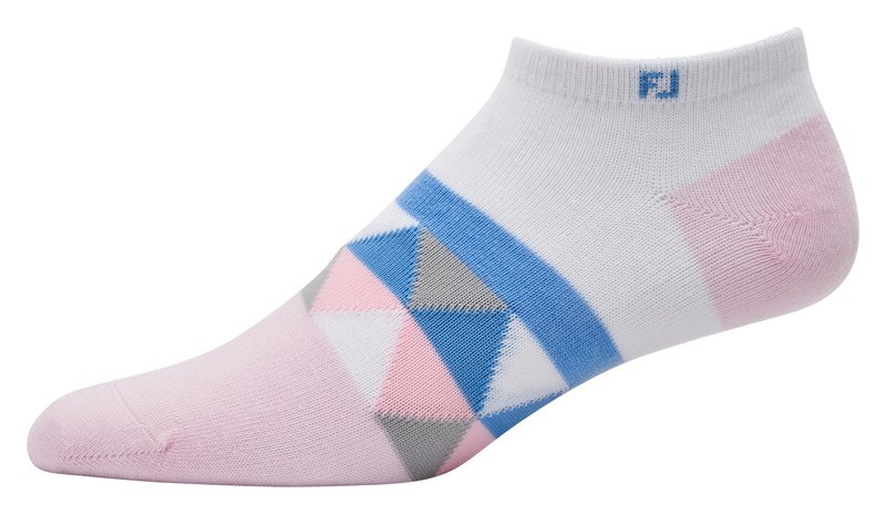 FootJoy ProDry Lightweight Low-Cut Fashion damstrumpor, vit/ljusrosa/blå