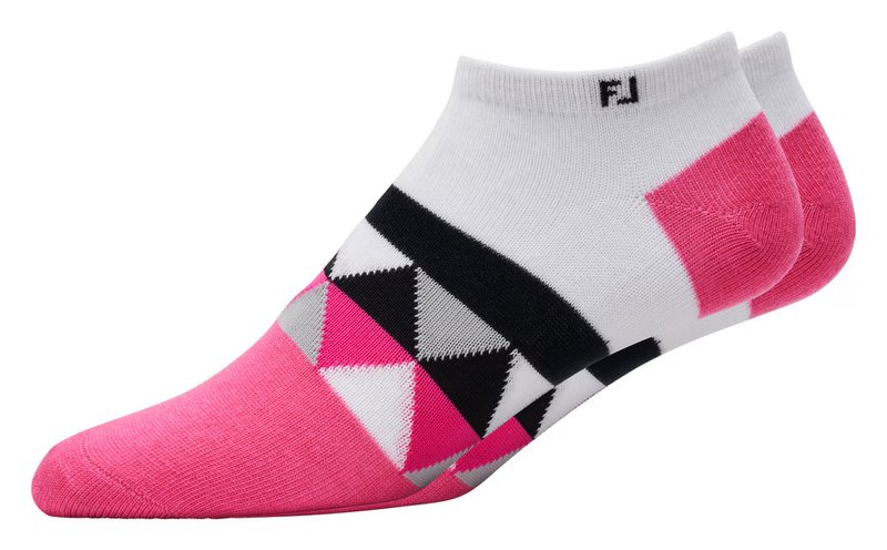 FootJoy ProDry Lightweight Low-Cut Fashion damstrumpor, vit/rosa