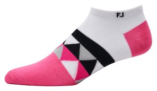 FootJoy ProDry Lightweight Low-Cut Fashion damstrumpor, vit/rosa