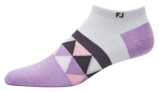 FootJoy ProDry Lightweight Low-Cut Fashion damstrumpor, vit/lila/grå