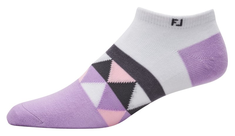 FootJoy ProDry Lightweight Low-Cut Fashion damstrumpor, vit/lila/grå