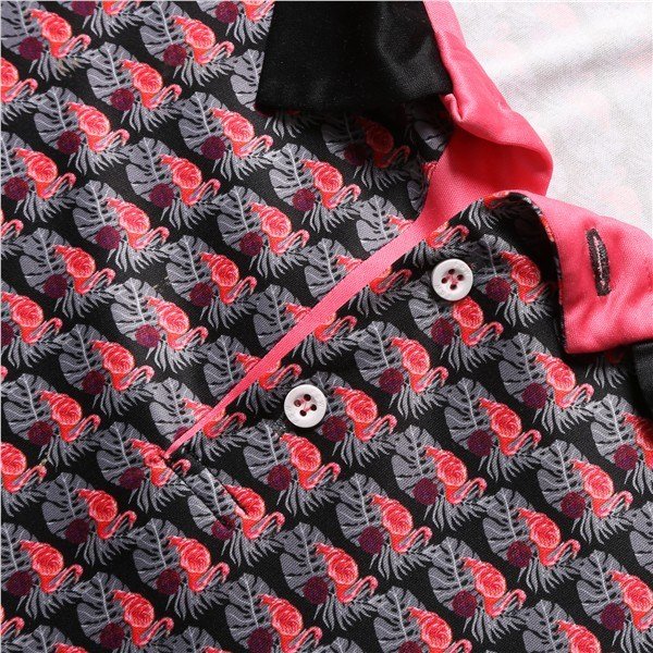 Fashion Sports Wear Nairobi herr polo, svart/rosa