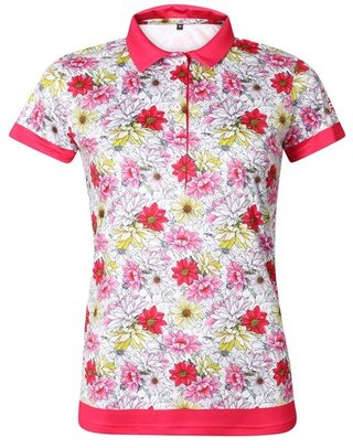 Fashion Sports Wear Luanda dam polo, vit/röd