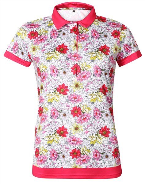 Fashion Sports Wear Luanda dam polo, vit/röd