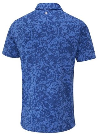 PING Marek Camo Jacquard herr polo, bright cobalt multi