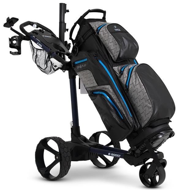MGI E-Boost hybrid golfvagn, marinblå