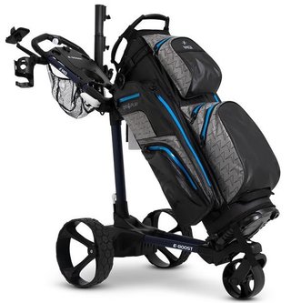 MGI E-Boost hybrid golfvagn, marinblå