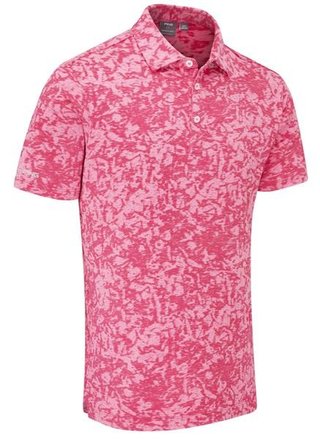 PING Marek Camo Jacquard herr polo, rhapsody pink multi