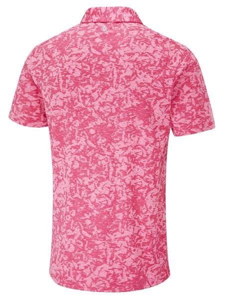 PING Marek Camo Jacquard herr polo, rhapsody pink multi
