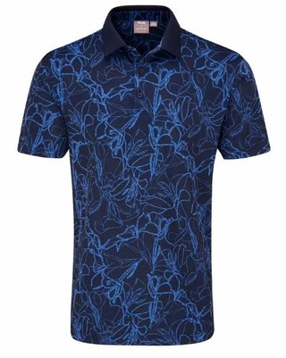 PING Orlando herr polo, navy/bright cobalt