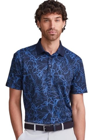 PING Orlando herr polo, navy/bright cobalt