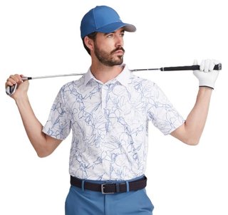 PING Orlando herr polo, vit/stellar