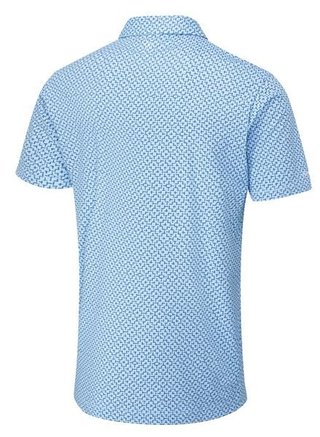 PING Ephron Printed herr polo, baltic sea multi
