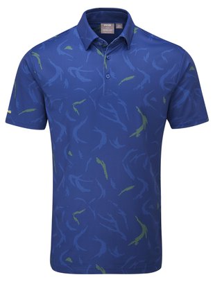 PING Ephron Printed herr polo, inky multi