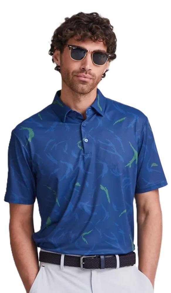 PING Ephron Printed herr polo, inky multi