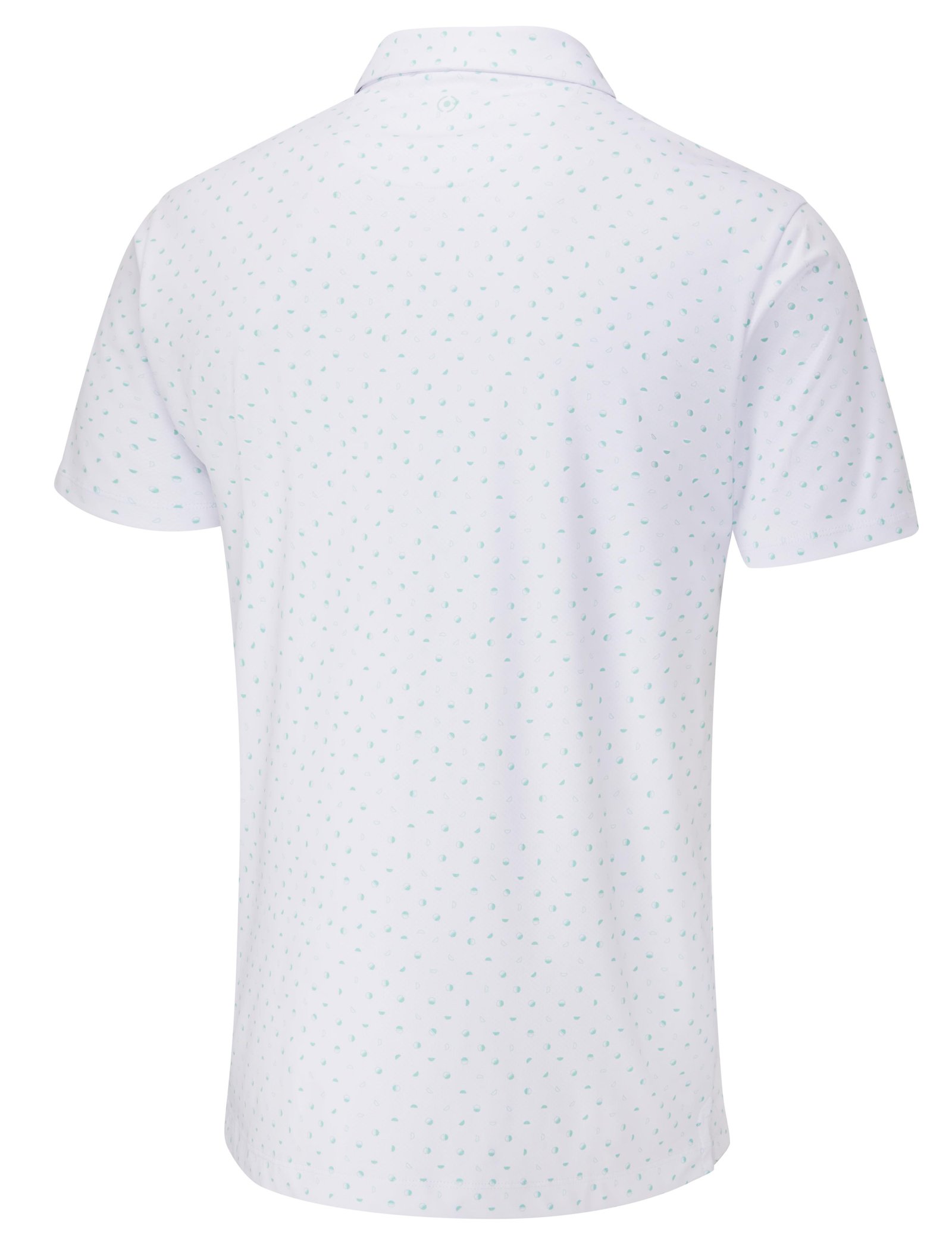 PING Ephron Printed herr polo, vit/green bay multi