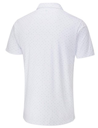 PING Ephron Printed herr polo, vit/green bay multi