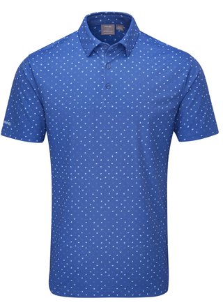 PING Ephron Printed herr polo, bright cobalt multi