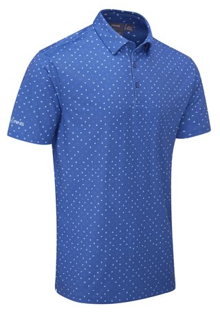PING Ephron Printed herr polo, bright cobalt multi