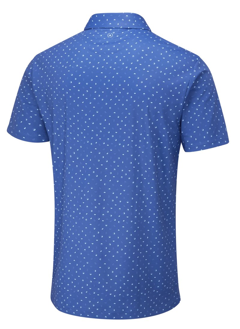PING Ephron Printed herr polo, bright cobalt multi
