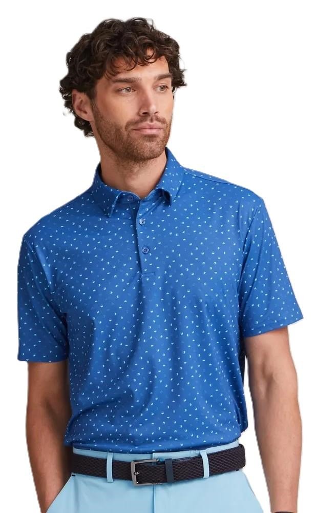 PING Ephron Printed herr polo, bright cobalt multi