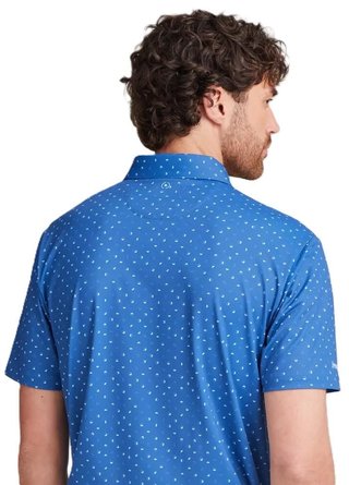PING Ephron Printed herr polo, bright cobalt multi