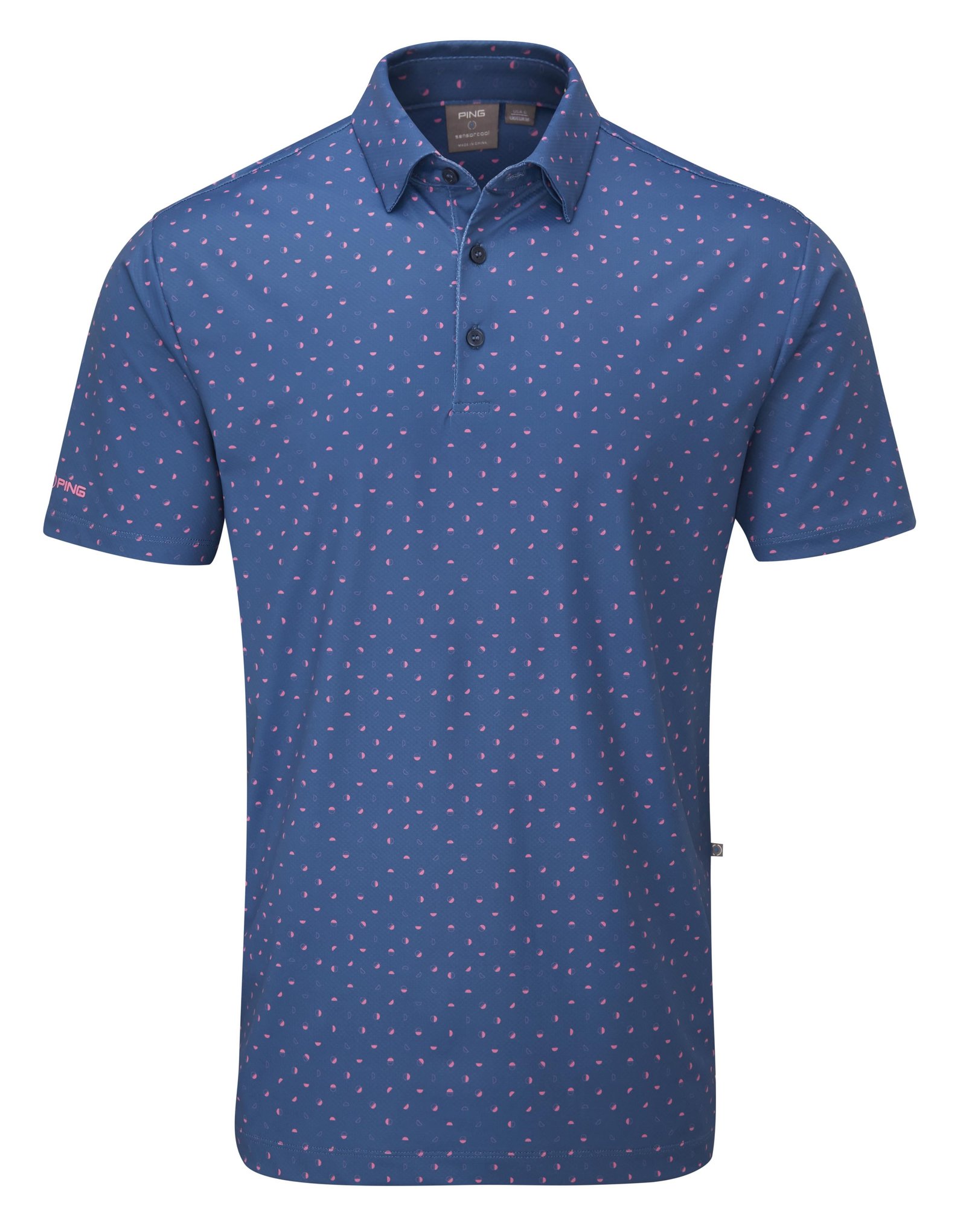 PING Ephron Printed herr polo, stellar multi
