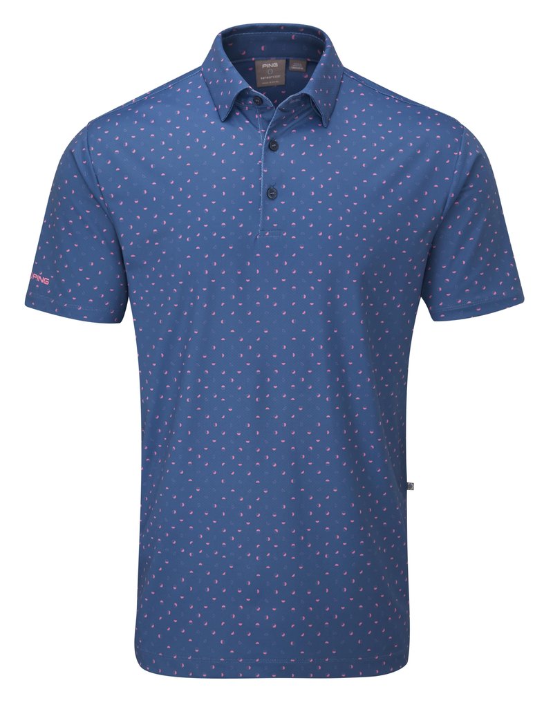 PING Ephron Printed herr polo, stellar multi