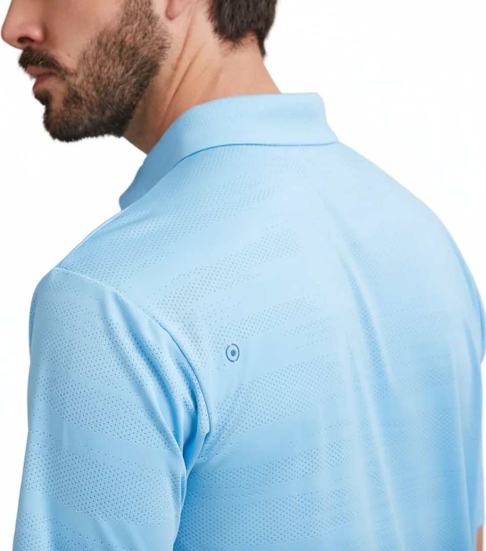PING Claude Camo Mesh herr polo, baltic sea