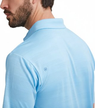 PING Claude Camo Mesh herr polo, baltic sea