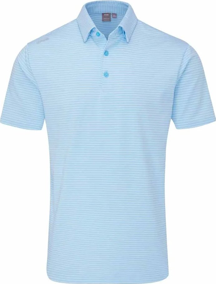 PING Langford herr polo, baltic sea/white
