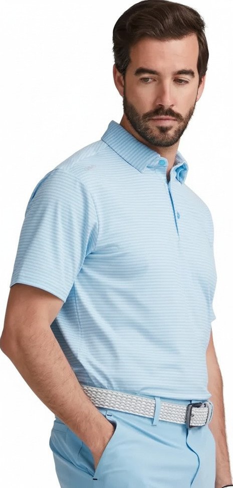 PING Langford herr polo, baltic sea/white
