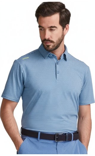 PING Langford herr polo, bright cobalt/white