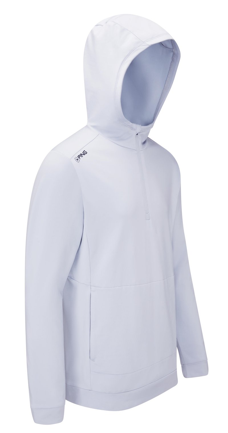 PING Haldon Hooded Fleece herr sweatshirt, pearl grey