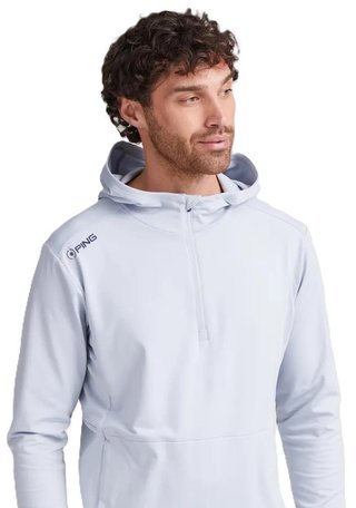 PING Haldon Hooded Fleece herr sweatshirt, pearl grey