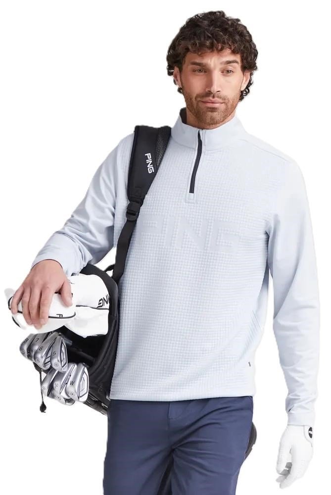 PING Faron herr sweatshirt, pearl grey