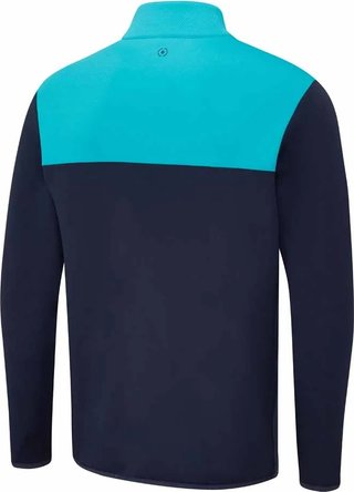 PING Kinver herr sweatshirt, navy/turkos