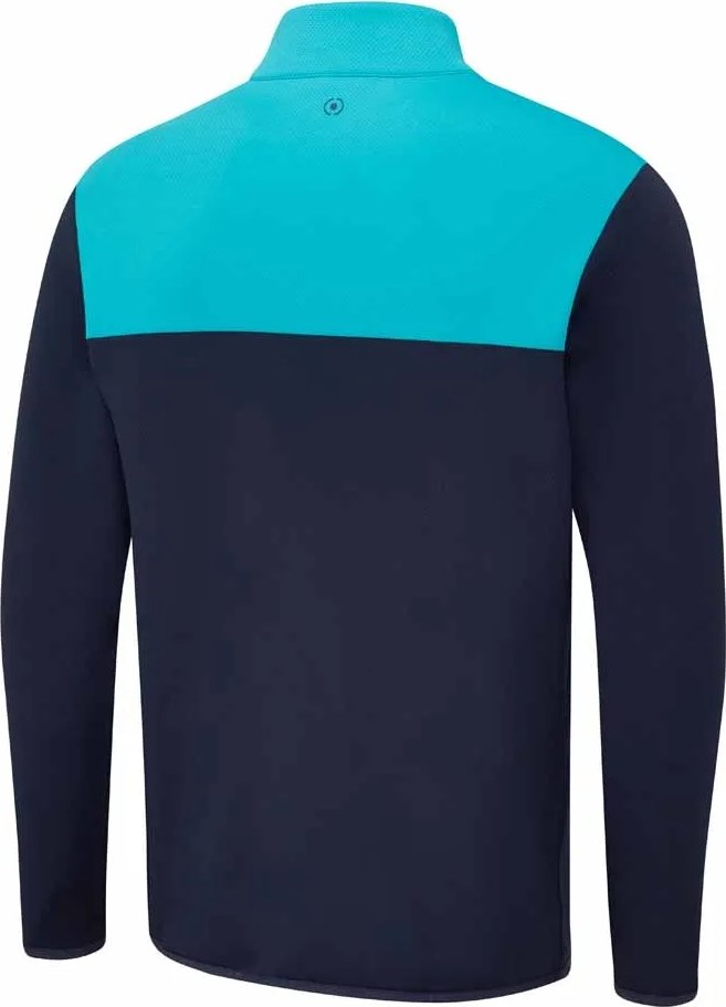 PING Kinver herr sweatshirt, navy/turkos