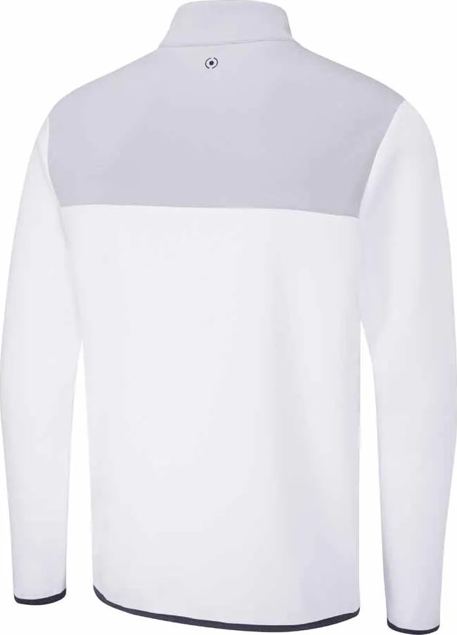 PING Kinver herr sweatshirt, vit/pärlgrå