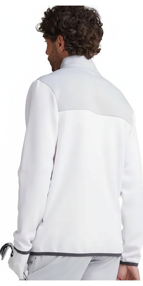 PING Kinver herr sweatshirt, vit/pärlgrå