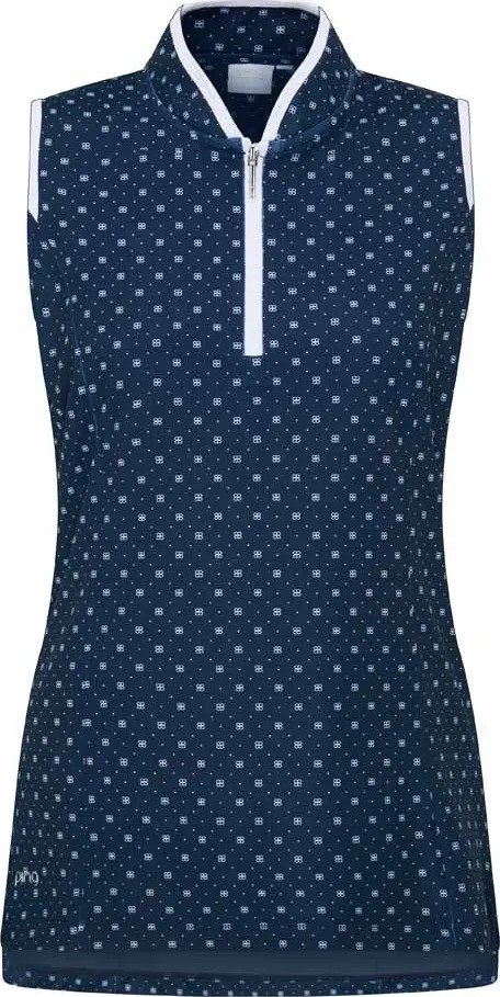 PING Penola Printed Sleeveless dampolo, micro monogram
