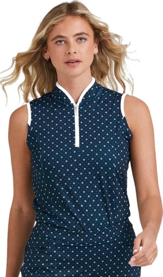 PING Penola Printed Sleeveless dampolo, micro monogram