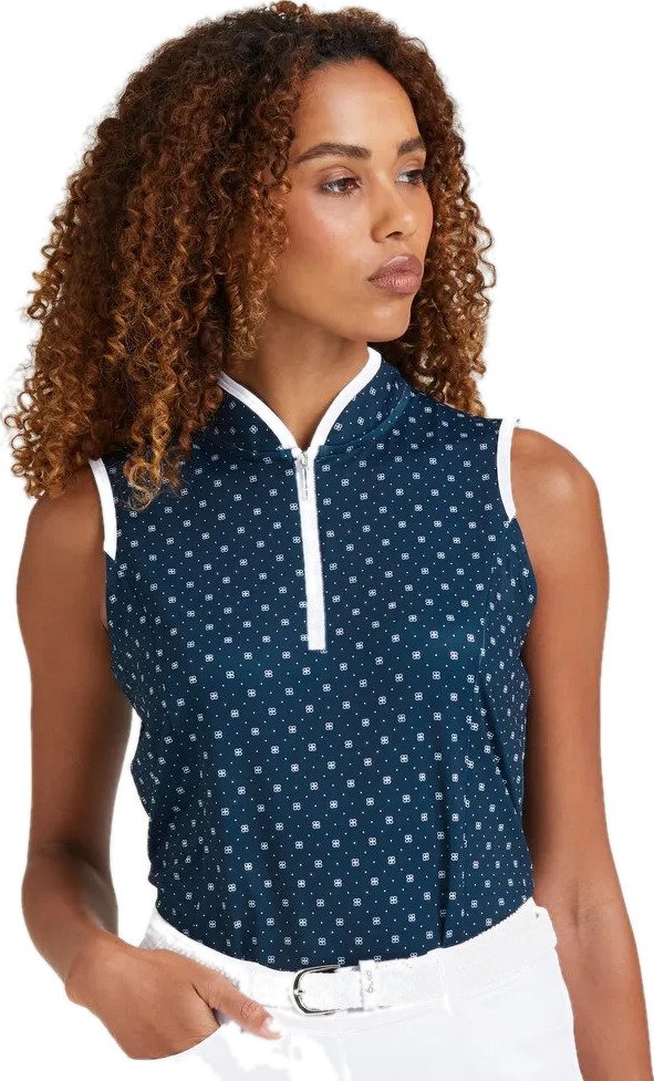 PING Penola Printed Sleeveless dampolo, micro monogram