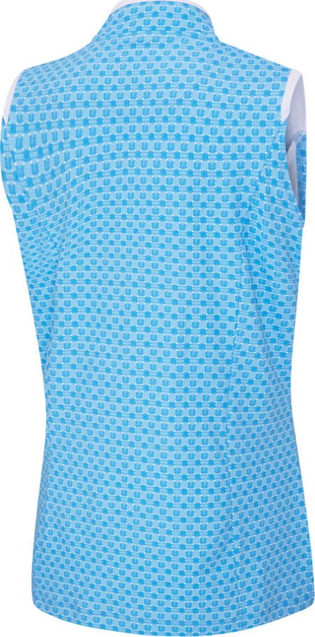PING Penola Printed Sleeveless dampolo, azuro geo